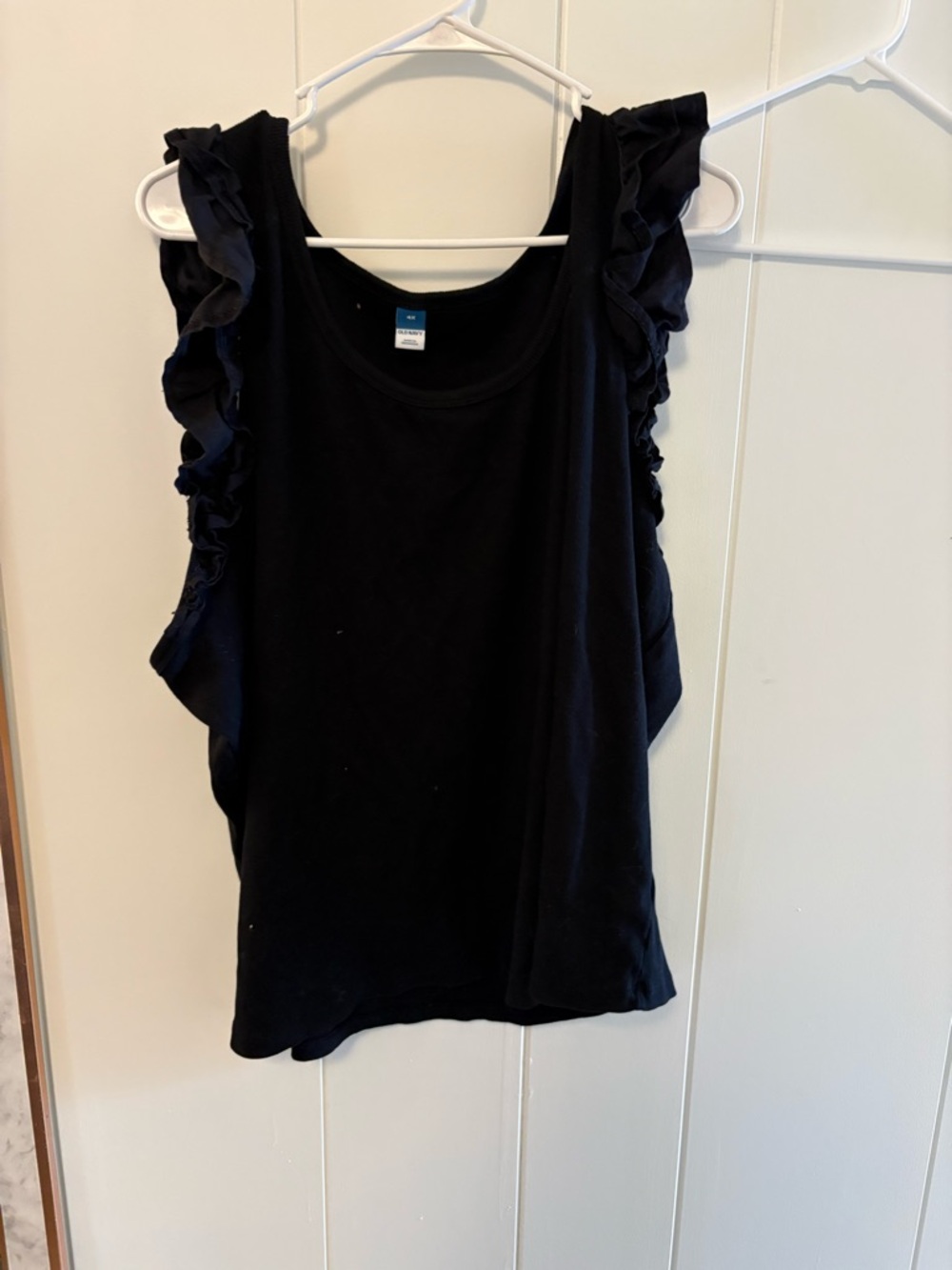 Old Navy Black Ruffle Tank Top